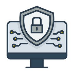 encryption authentication color icon vector image