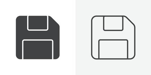 floppy disk flat and simple set design vector image
