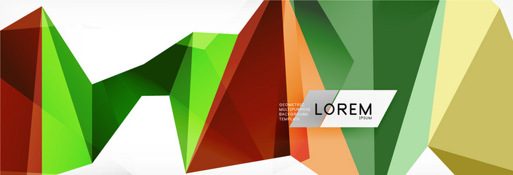 Mosaic triangular low poly style abstract vector