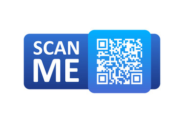 qr code scan icon in flat style barcode vector