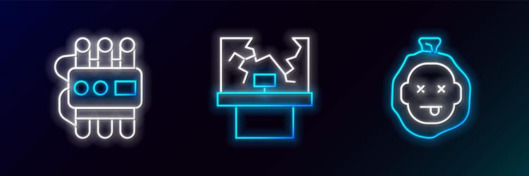 Set line murder dynamite and timer clock vector