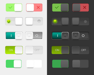 Switch UI Elements Collection vector image