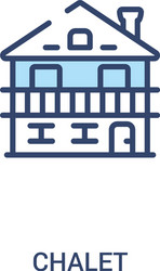chalet concept 2 colored icon simple line element vector image