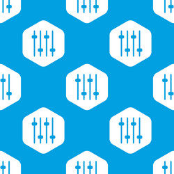 console faders hexagon pattern vector image