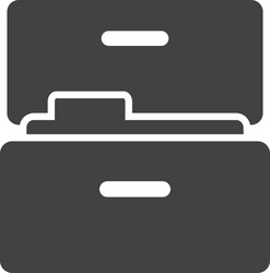 Files in drawer vector