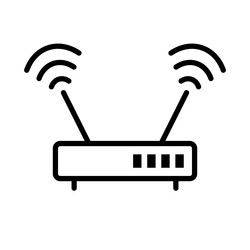 Internet service wi-fi router icon or access point vector