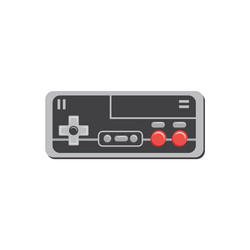 Square video game controller or joystick icon flat vector