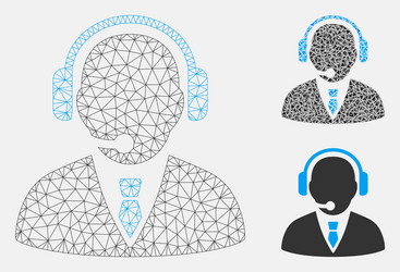 support manager mesh network model vector image