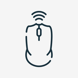 wireless computer mouse linear icon gaming vector