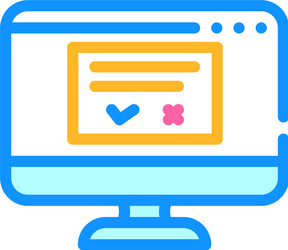 accept or reject request operating system color vector image