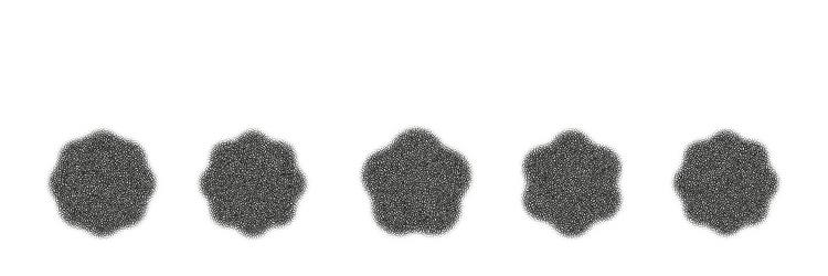 gradient flower shape with grain and noise effect vector image