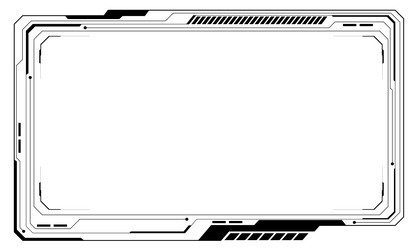 hud frames black user interface elements design vector image