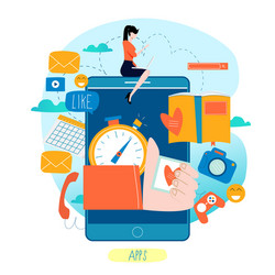 mobile application development process vector image