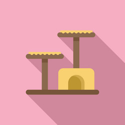 modern cat tree with scratching posts and hideaway vector image