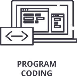 Program coding line icon concept vector