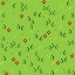 seamless pixel background with a meadow vector image