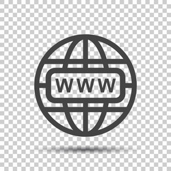 go to web icon internet flat for website vector image