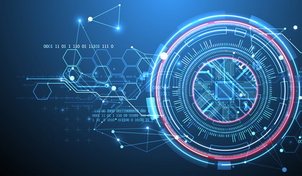 abstraction on the theme of tech circles vector image