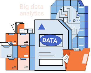 Big data analytics process of analyzing complex vector