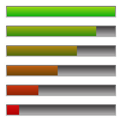 horizontal progress loading bars to progression vector image