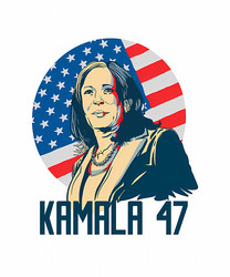 Kamala Harris 4th of July Flag Vector Image
