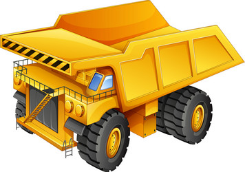 Yellow Dumper Truck Isolated Royalty Free Vector Image