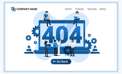 404 error page not found concept with group vector