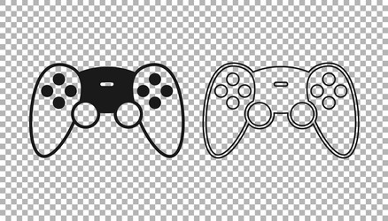 black game controller or joystick for console vector image
