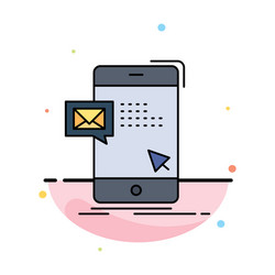 bulk dialog instant mail message flat color icon vector image