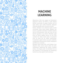 machine learning line pattern concept vector image