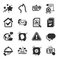 set business icons such as talk bubble vector