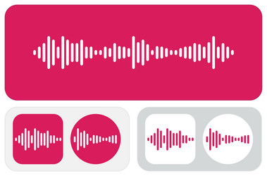 sound wave eq equalizer icons and widget design vector image