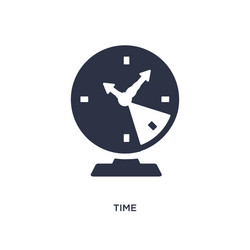 Time icon on white background simple element from vector