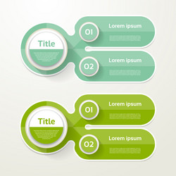 Two elements banner 2 steps design chart Vector Image