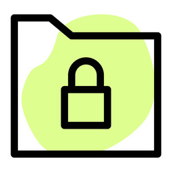use of lock system to protect folder data vector image