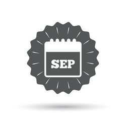 Calendar sign icon september month symbol vector