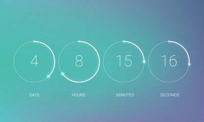 Countdown clock flip counter digital timer Vector Image