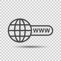 Go to web icon internet flat for website vector