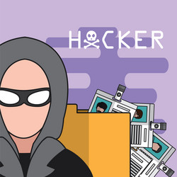 hacker and cyber security vector image