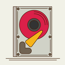 Hard disk Royalty Free Vector Image - VectorStock