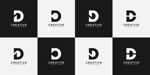 Initial letter d logo design Royalty Free Vector Image