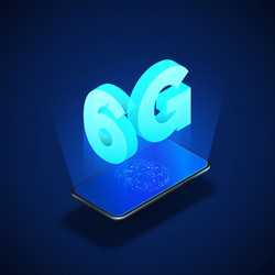 6g high speed mobile network phone vector