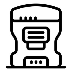 electronic device icon with buttons and display vector image