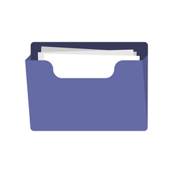 office folder icon file with documents vector image