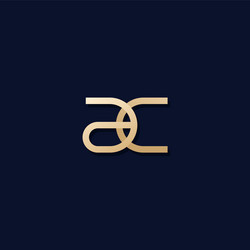 Ac monogram logo on white Royalty Free Vector Image