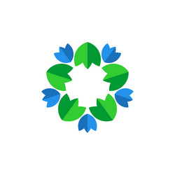 Flower leaf vector