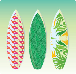 Surfboard set prints Royalty Free Vector Image