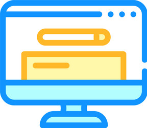Browser search operating system color icon vector