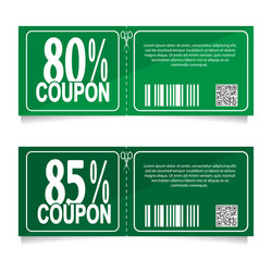 design a coupon for 80 percent and 85 vector