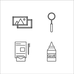 Design and studio simple linear icon setsimple vector